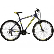           Bicicleta KROSS Hexagon 2.0 V-brake 26" albastru/galben/gri S