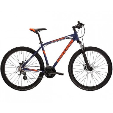Bicicleta KROSS Hexagon 3.0 26" albastru/portocaliu/alb XS